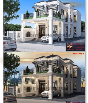 MẪU BIỆT THỰ TÂN CỔ ĐIỂN - 01
